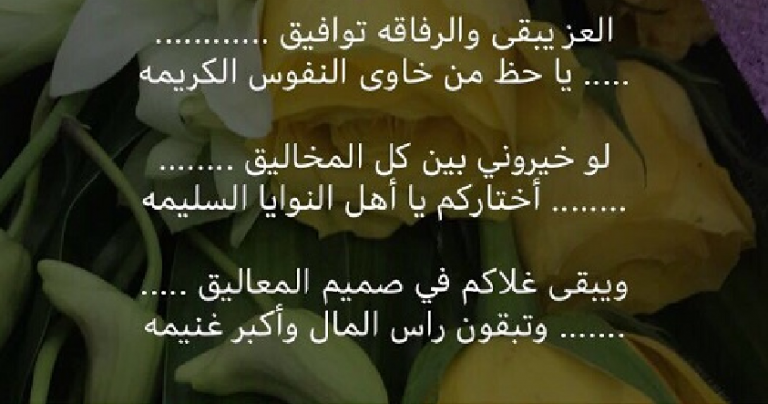 شعر عن الصداقة الوفية