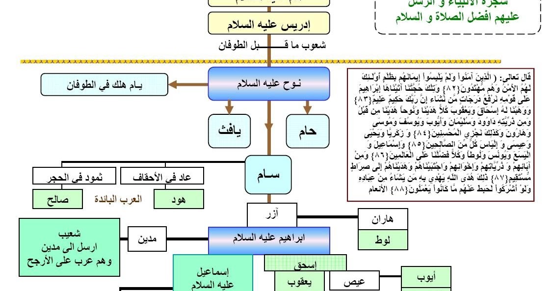 ما اسم جدة الرسول من ناحية الأب ومن ناحية الأم ونسب النبي